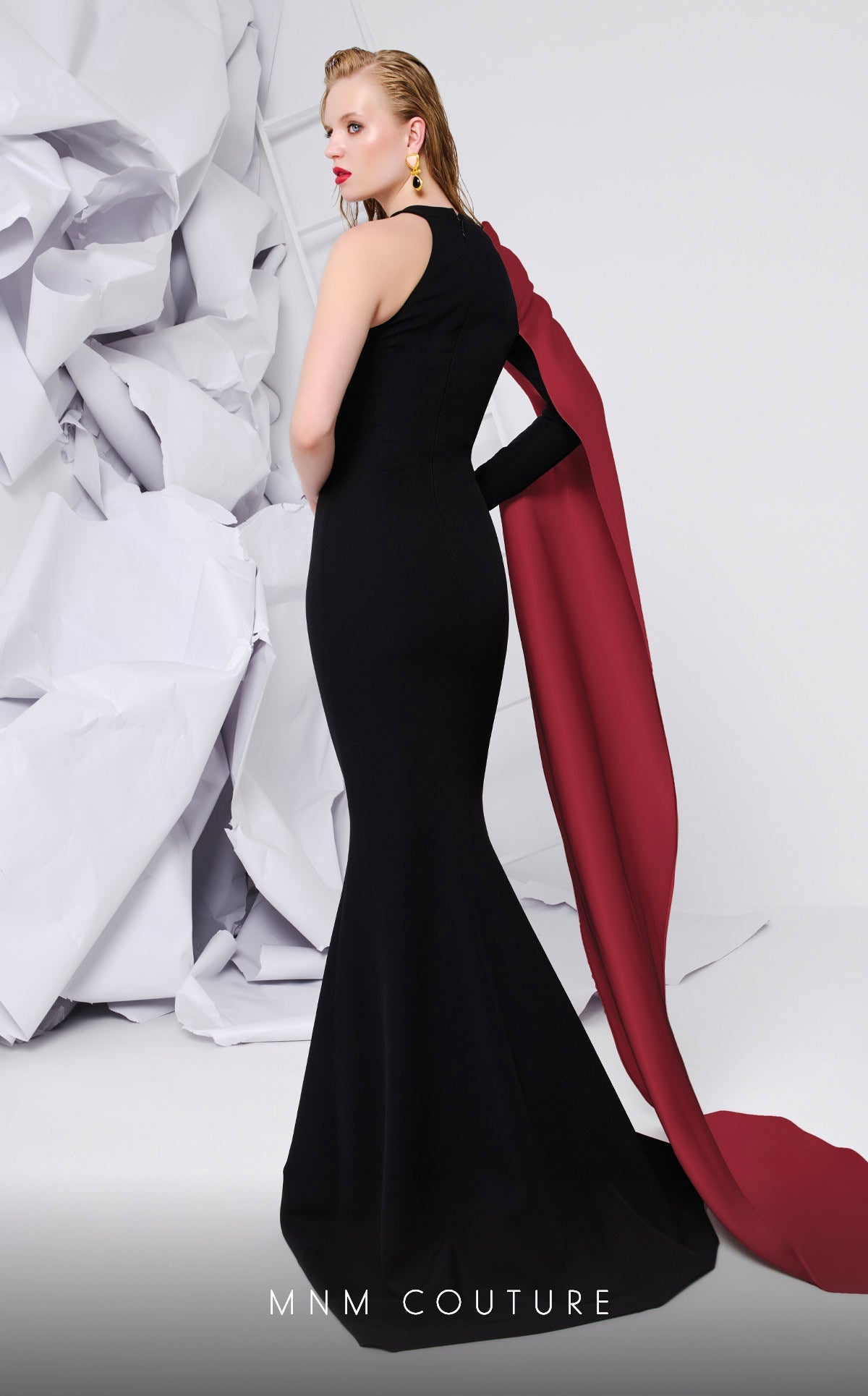 Prom Dresses Long Fitted Formal Evening Prom Dress Red Black