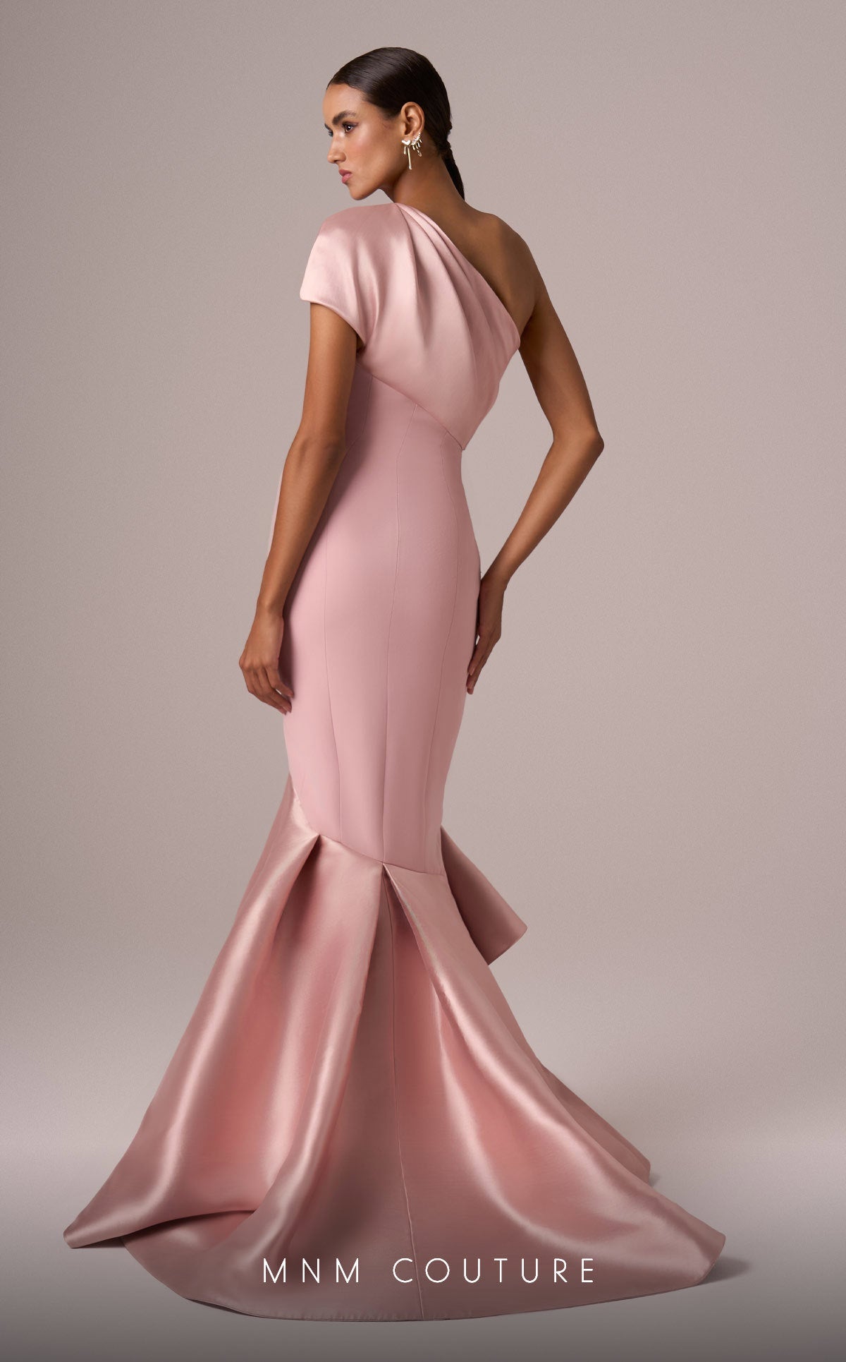 Prom Dresses Long Mermaid Formal Pleated Prom Dress Pink