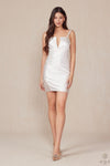 Cocktail Dresses Beaded Short Fitted Cocktail Dress White