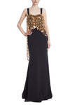 Formal Dresses Long Beaded Fringe Formal Dress Black Gold