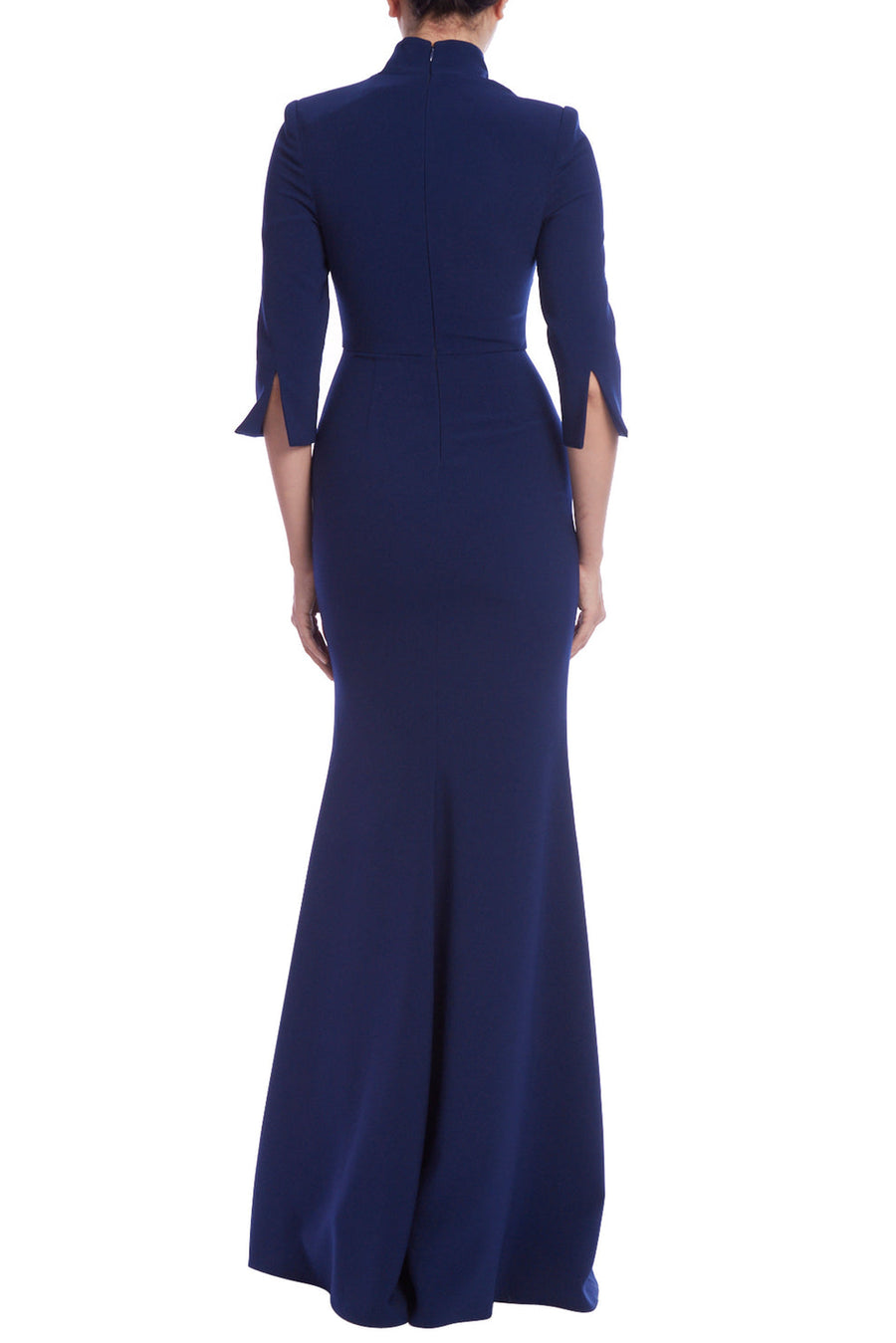 Formal Dresses Fitted Long Formal Beaded Evening Dress Navy