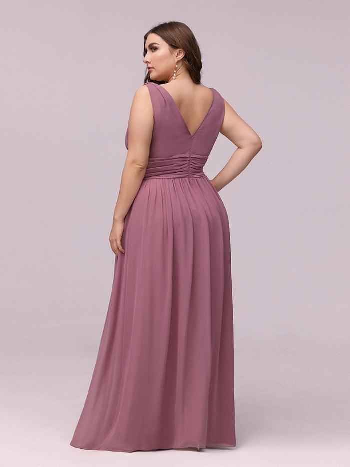 Pleated Long Sleeveless Maxi Dress