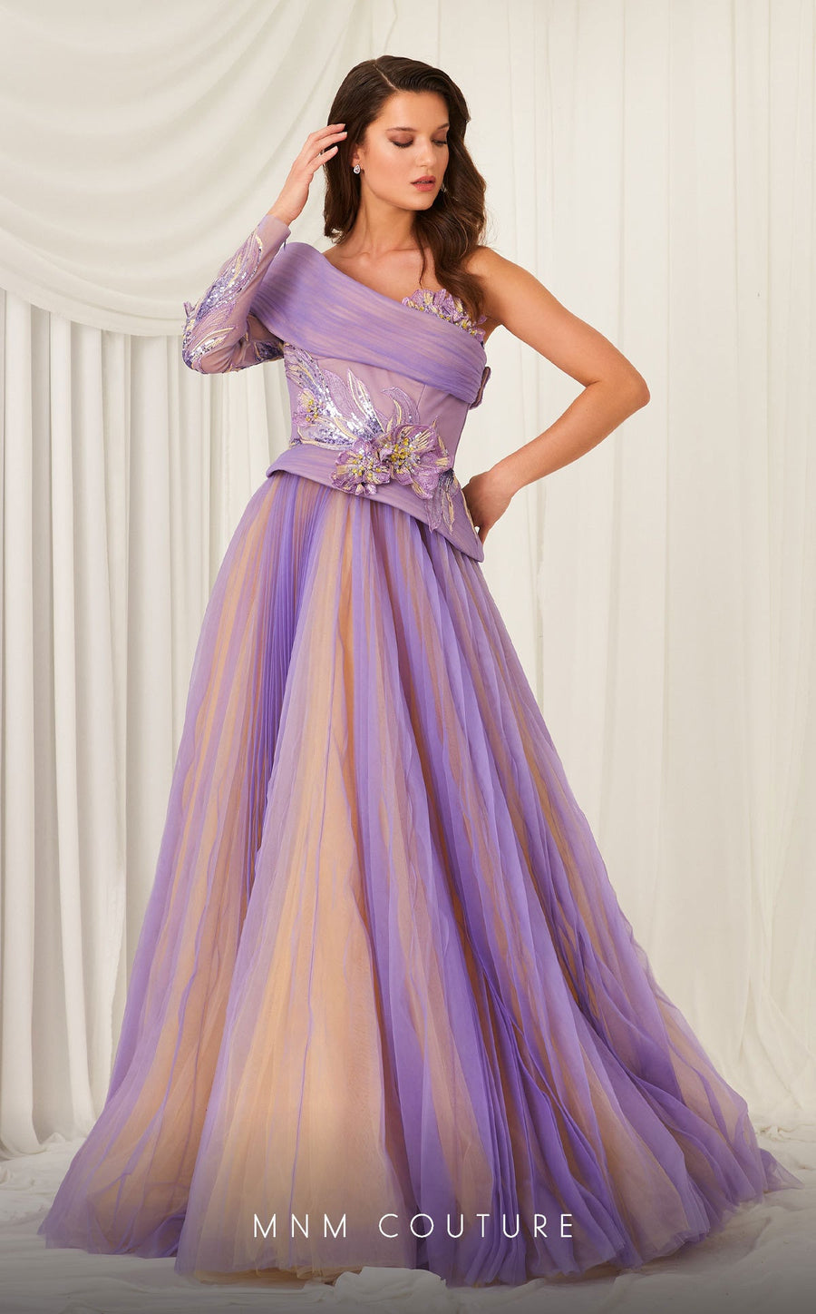 Formal Dresses Ball Gown Long Formal Pleated Evening Dress  Lilac