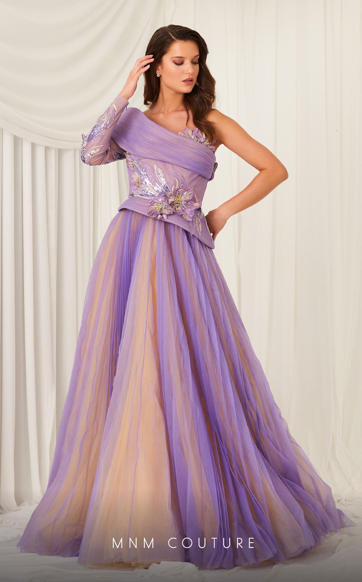 Formal Dresses Ball Gown Long Formal Pleated Evening Dress  Lilac