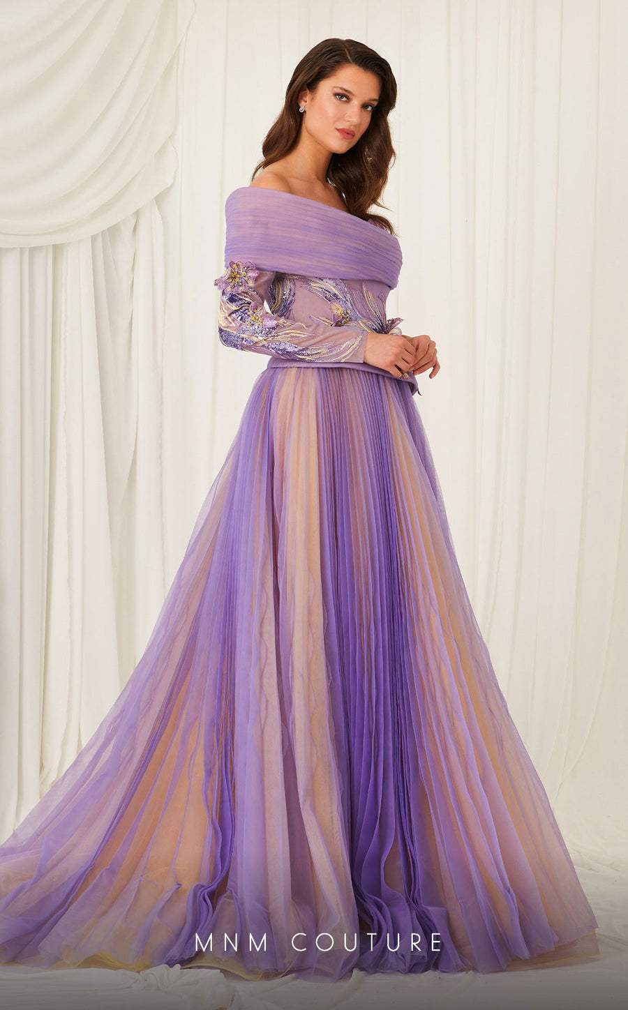 Formal Dresses Ball Gown Long Formal Pleated Evening Dress  Lilac