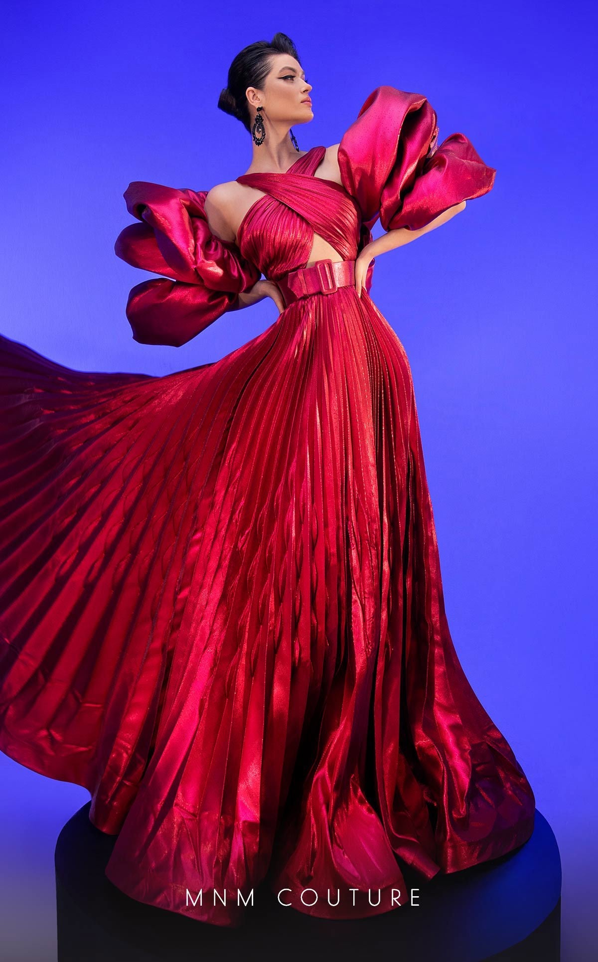 Formal Dresses A Line Pleated Evening Gown Formal Dress  Fuchsia