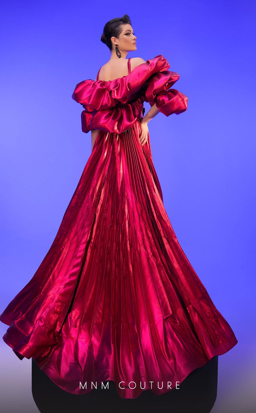 Formal Dresses A Line Pleated Evening Gown Formal Dress  Fuchsia