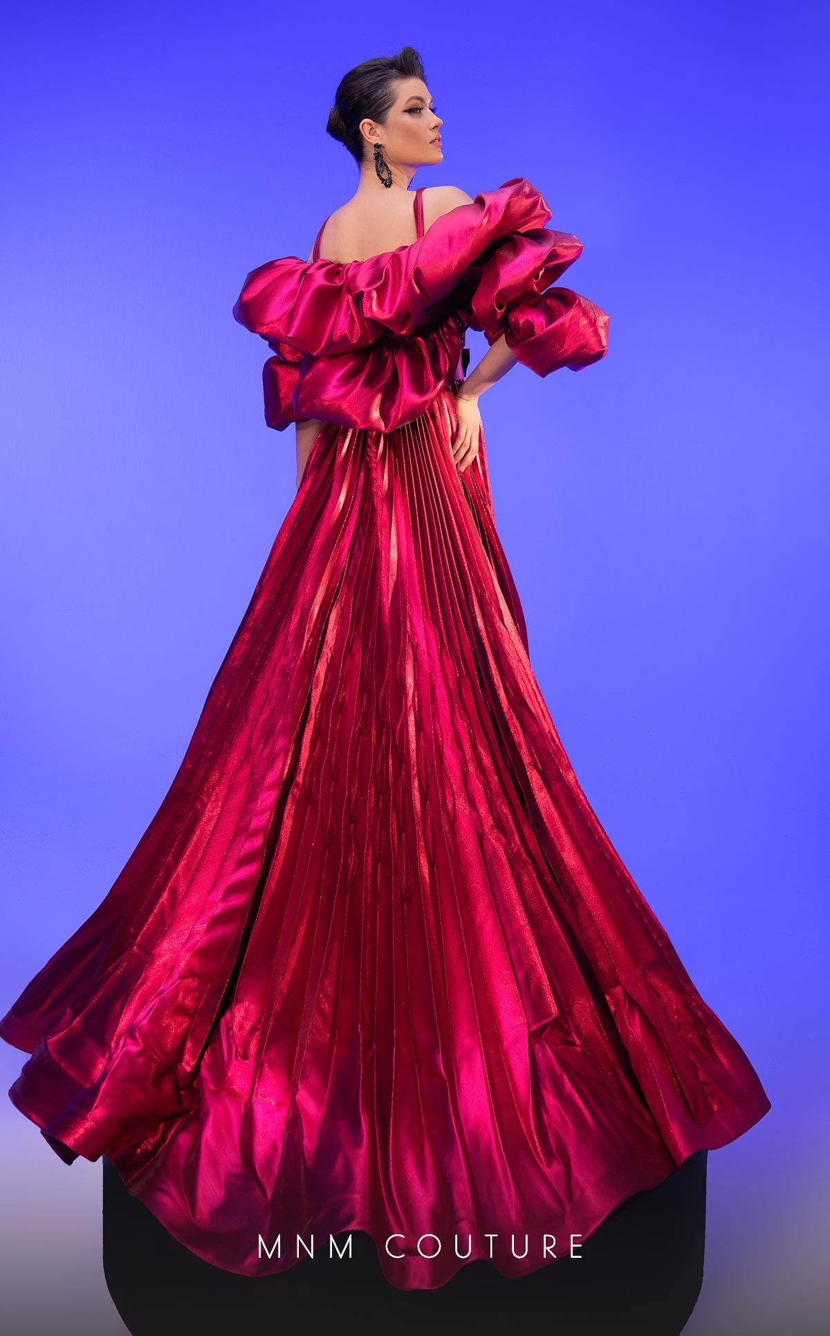 Formal Dresses A Line Pleated Evening Gown Formal Dress  Fuchsia