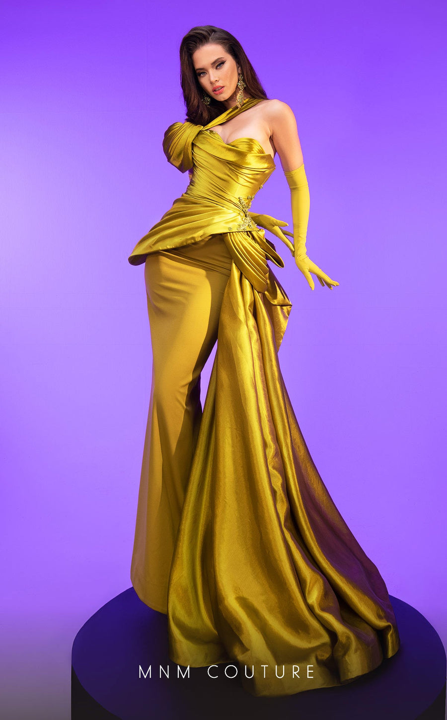 Formal Dresses F02810 Beaded Peplum Long Formal Pleated Dress Black