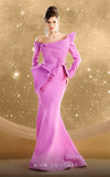 Formal Dresses Long Mermaid Formal Peplum Evening Dress Pink