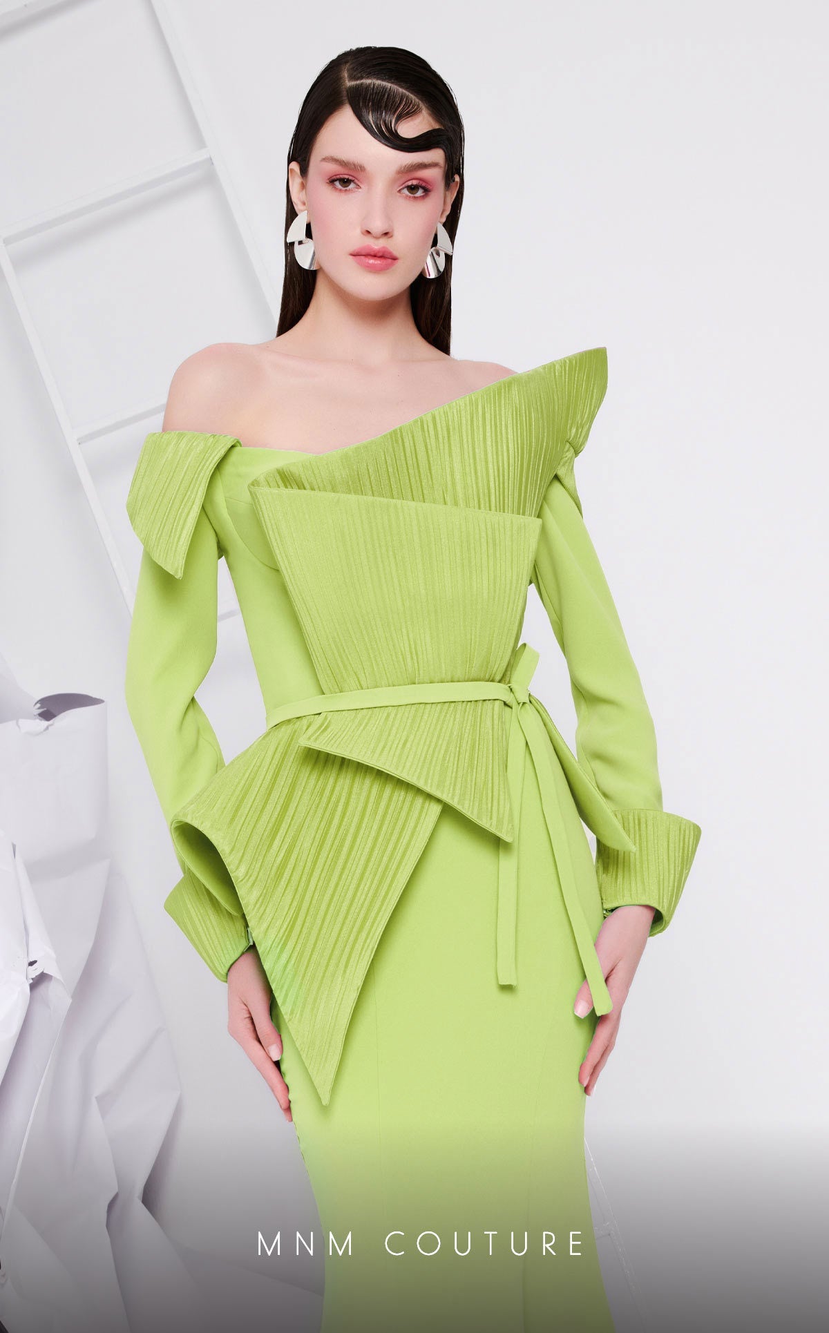 Formal Dresses Long Mermaid Formal Peplum Evening Dress Olive