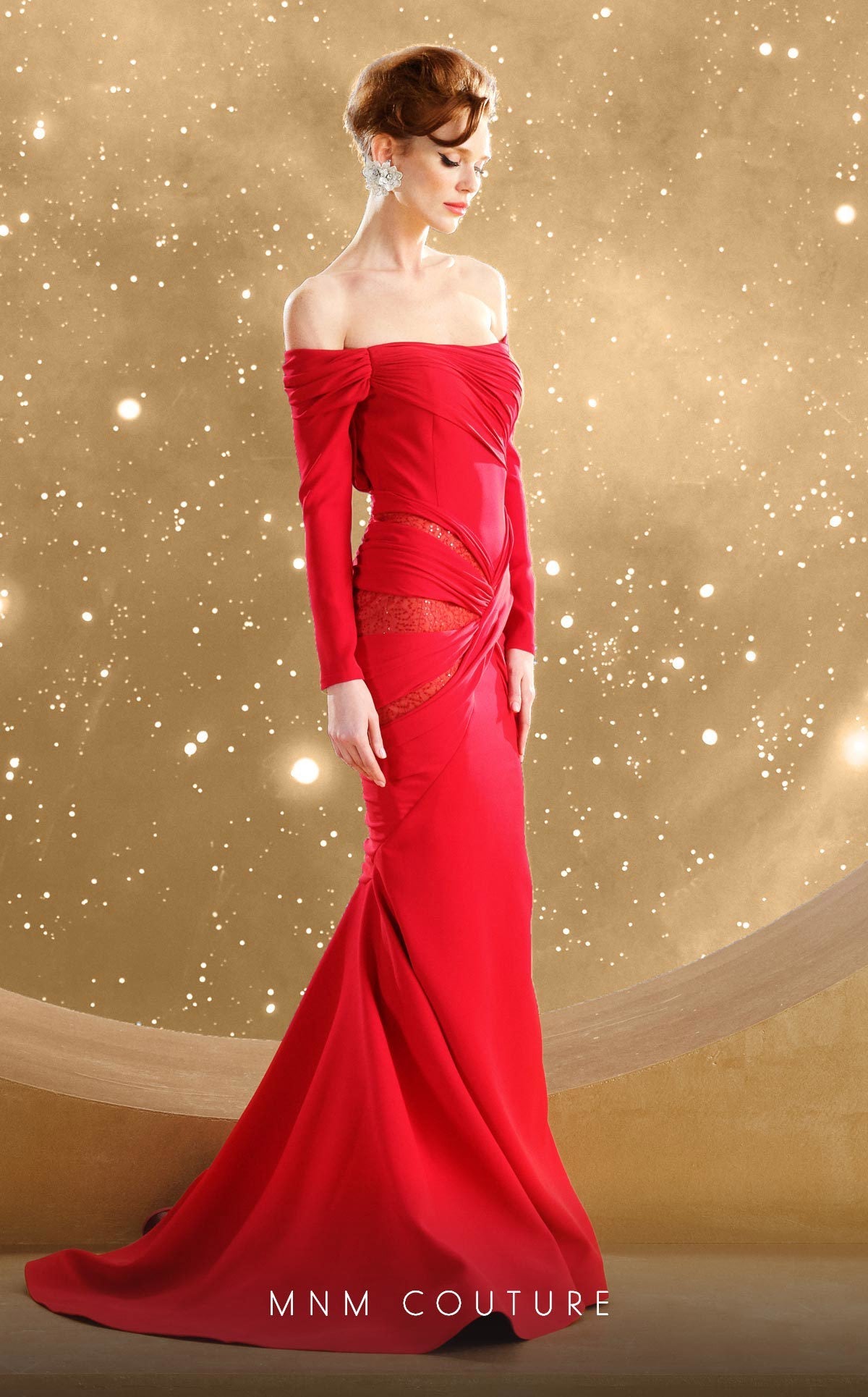 Formal Dresses Long Mermaid Beaded Formal Evening Dress Red