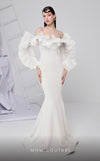 Formal Dresses Long Ruffle Mermaid Evening Formal Dress White