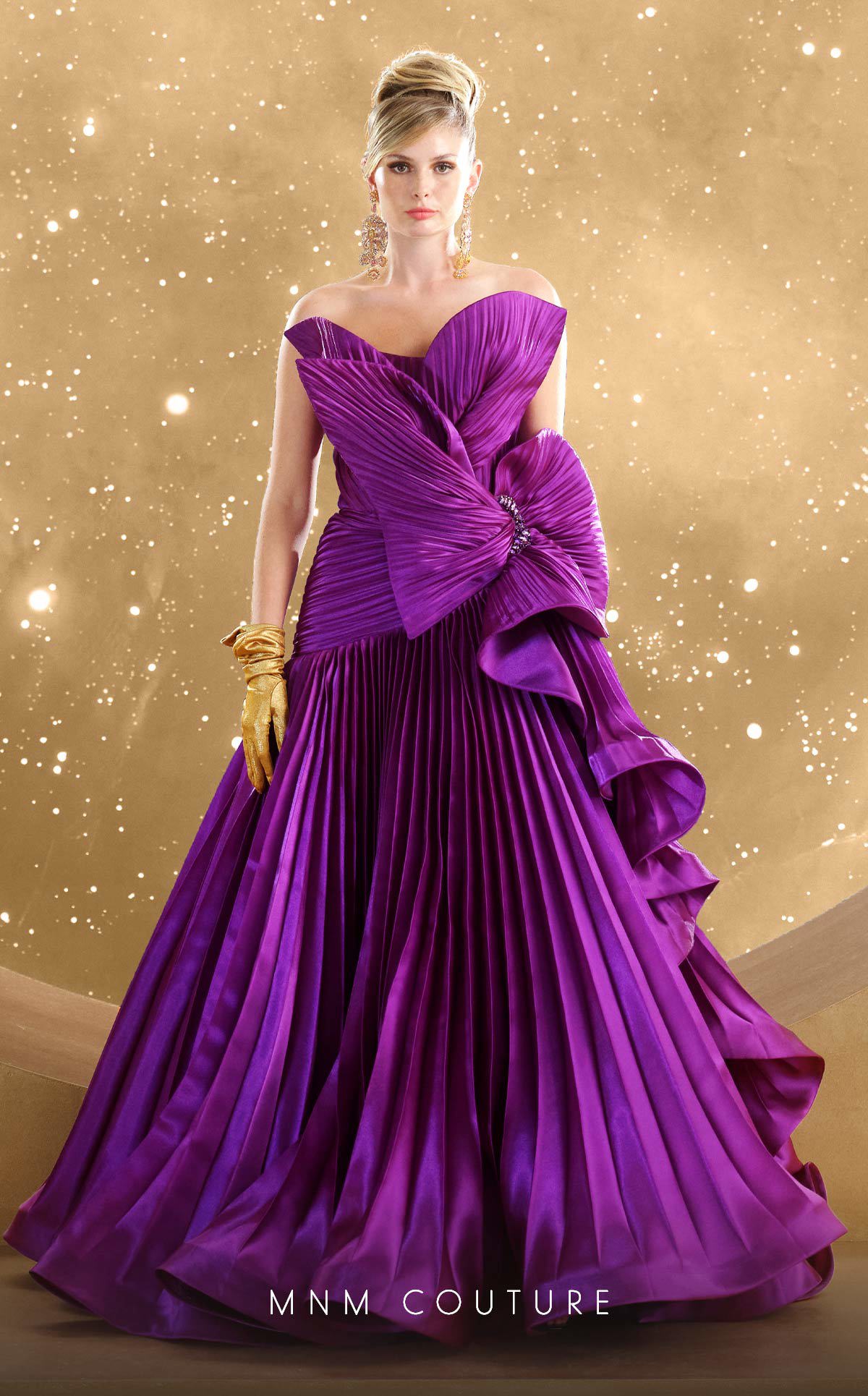 Formal Dresses A Line Pleated Formal Ruffle Evening Dress Purple