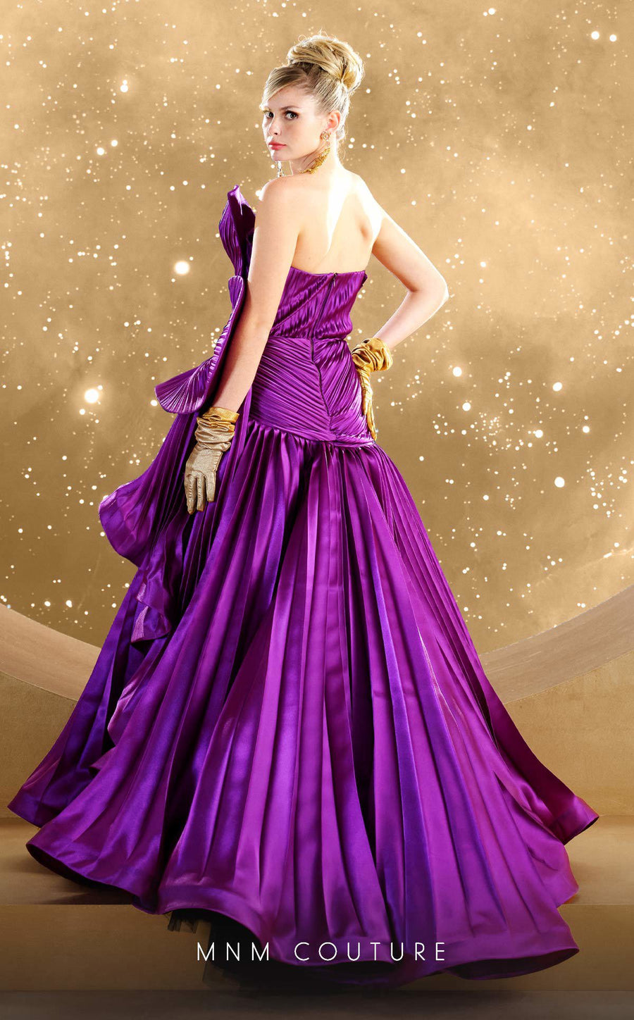 Formal Dresses A Line Pleated Formal Ruffle Evening Dress Purple
