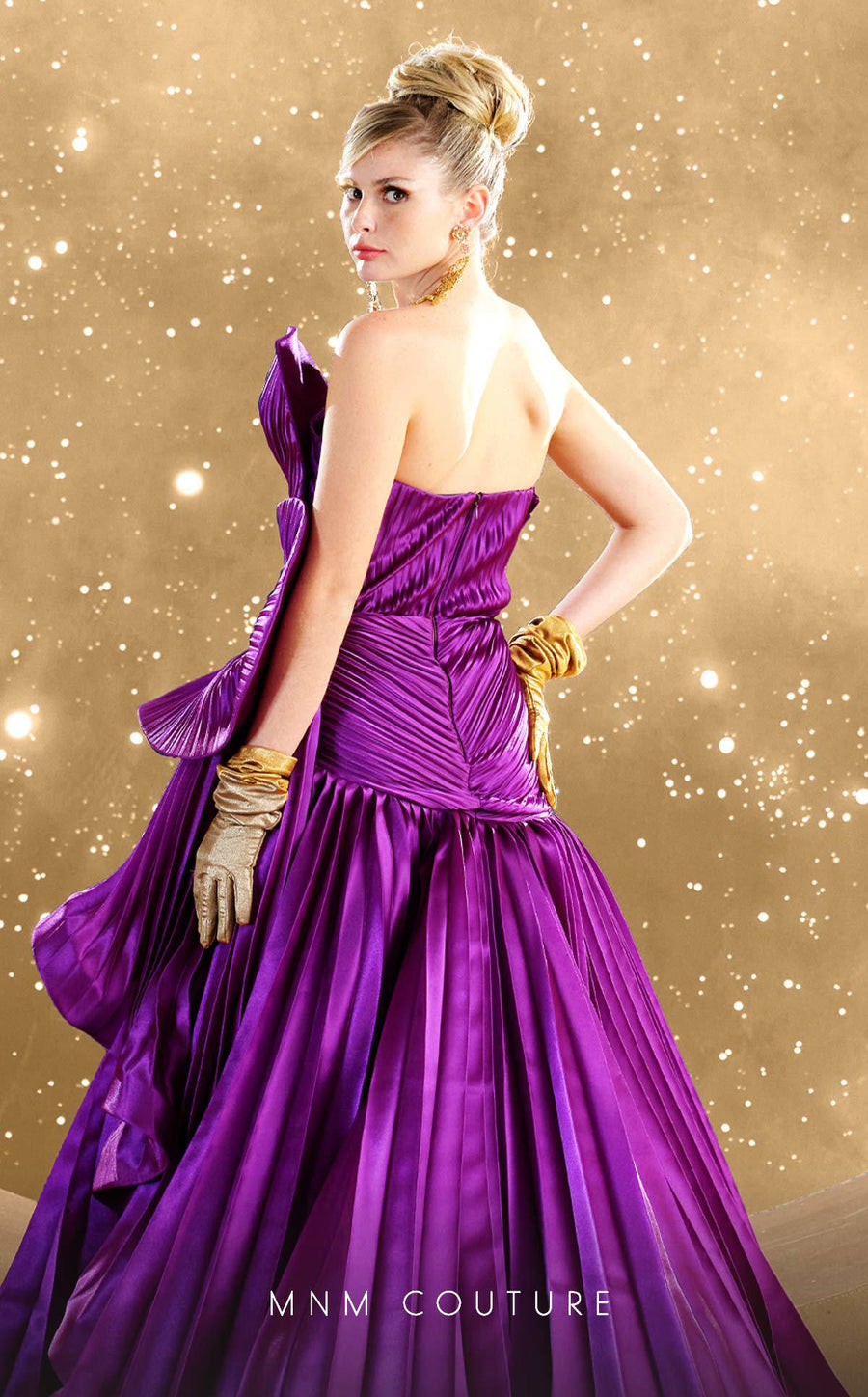 Formal Dresses A Line Pleated Formal Ruffle Evening Dress Purple