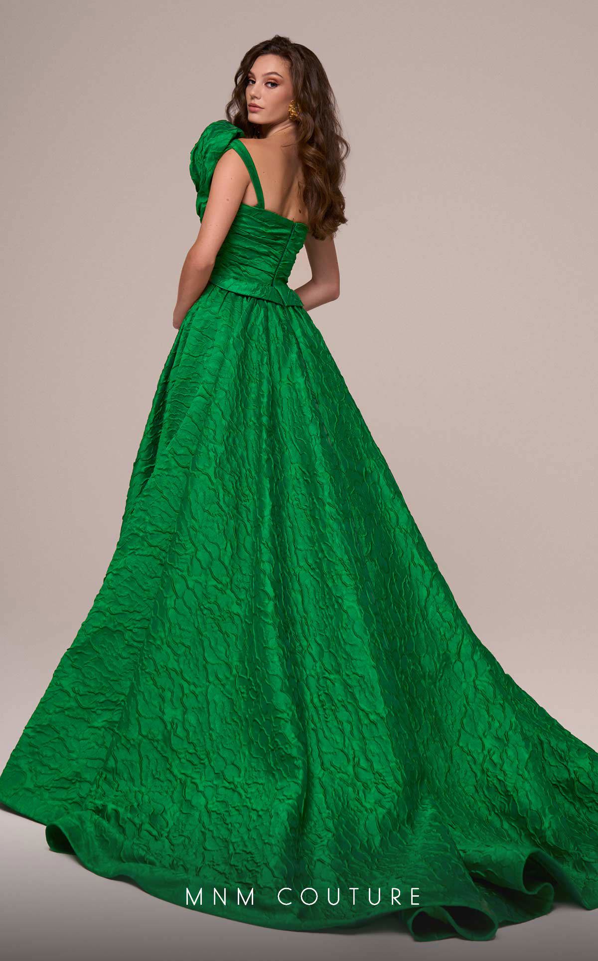 Formal Dresses Long Formal Rosette Overskirt Evening Dress Green