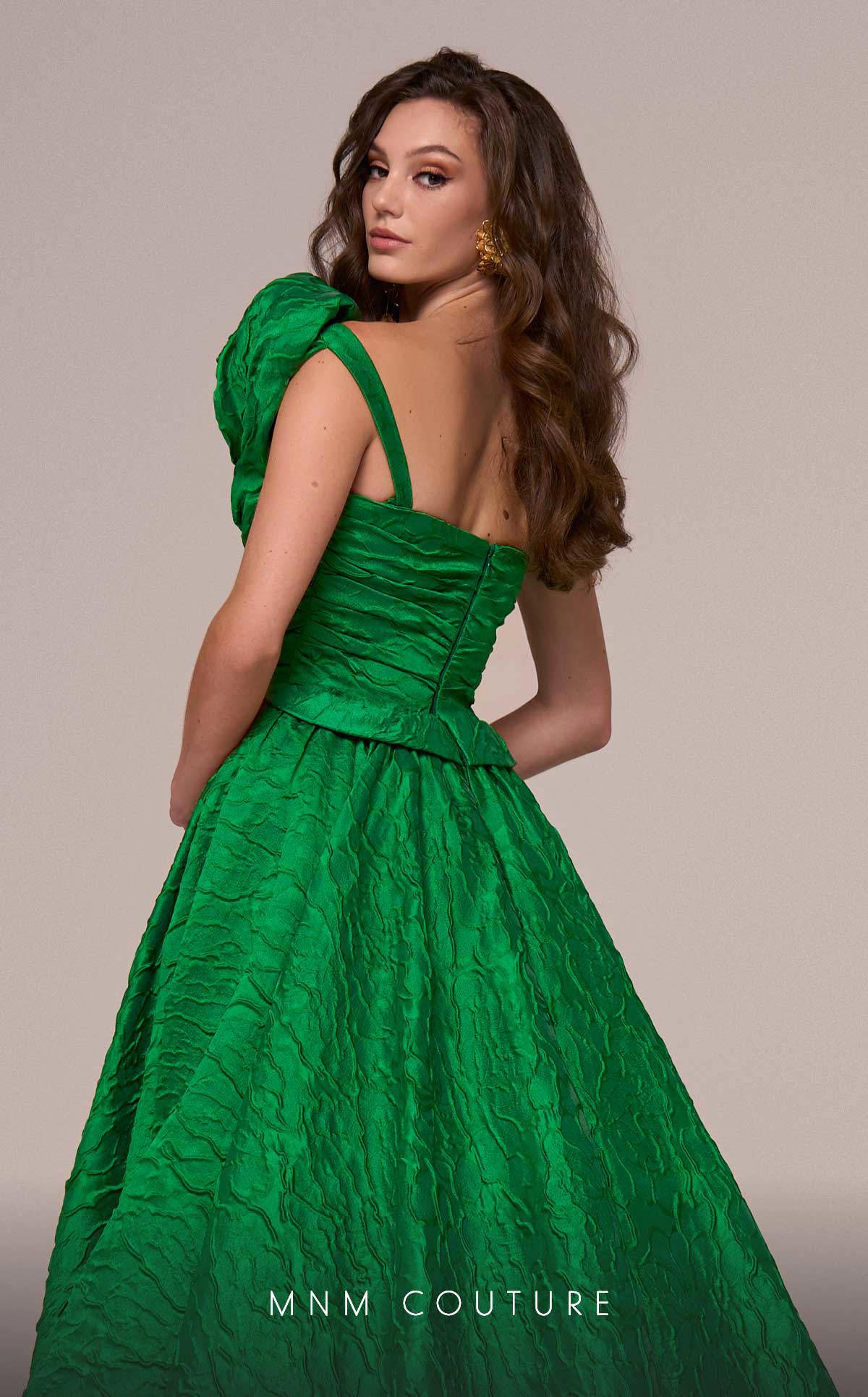 Formal Dresses Long Formal Rosette Overskirt Evening Dress Green