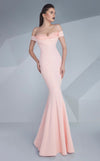 Prom Dresses Fitted Long Evening Gown Mermaid Formal Prom Dress Pink