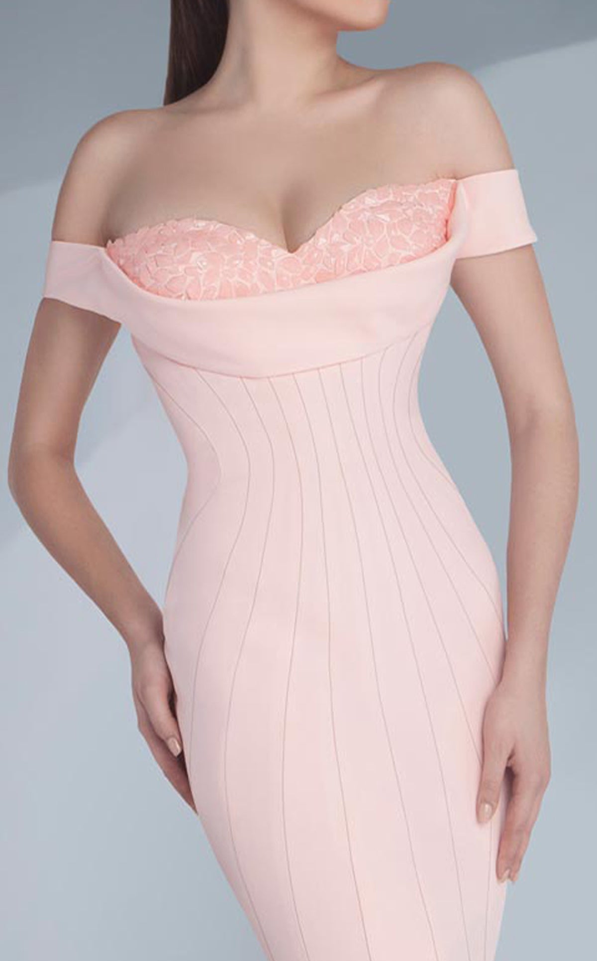 Prom Dresses Fitted Long Evening Gown Mermaid Formal Prom Dress Pink