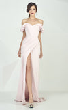Formal Dresses Fitted Long Formal Ruffled Evening Prom Dress Pink