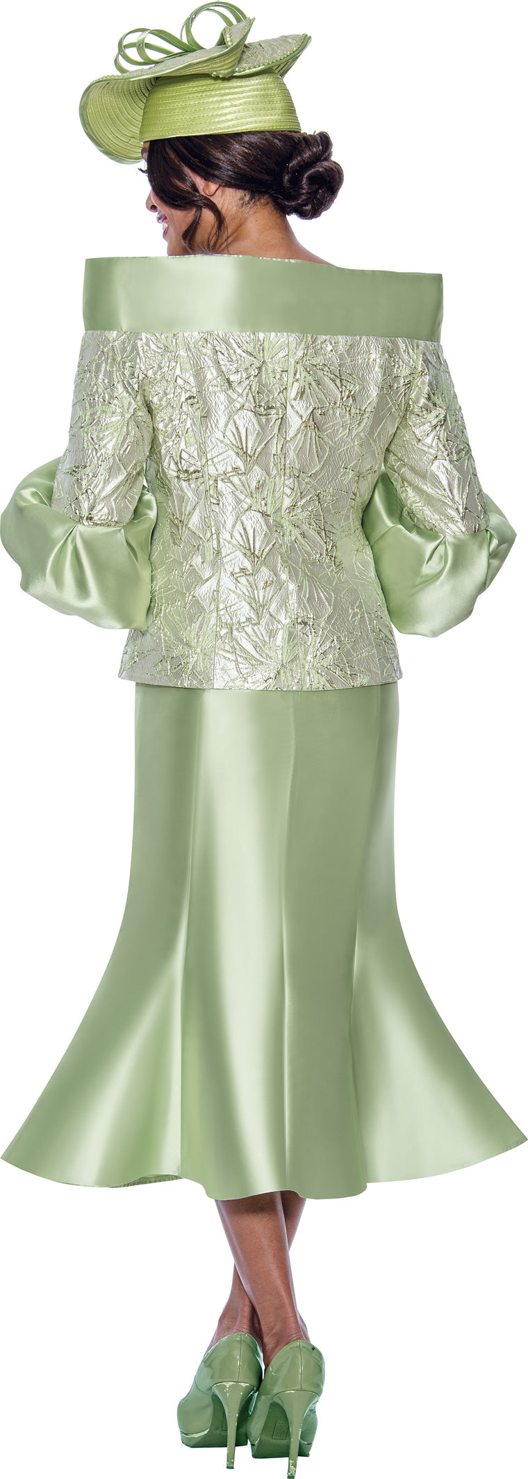 Plus Size Dresses Plus Size Mother of the Bride Tea Length Church Suit Green