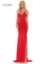 Prom Dresses Long Spaghetti Strap Fitted Prom Dress Red