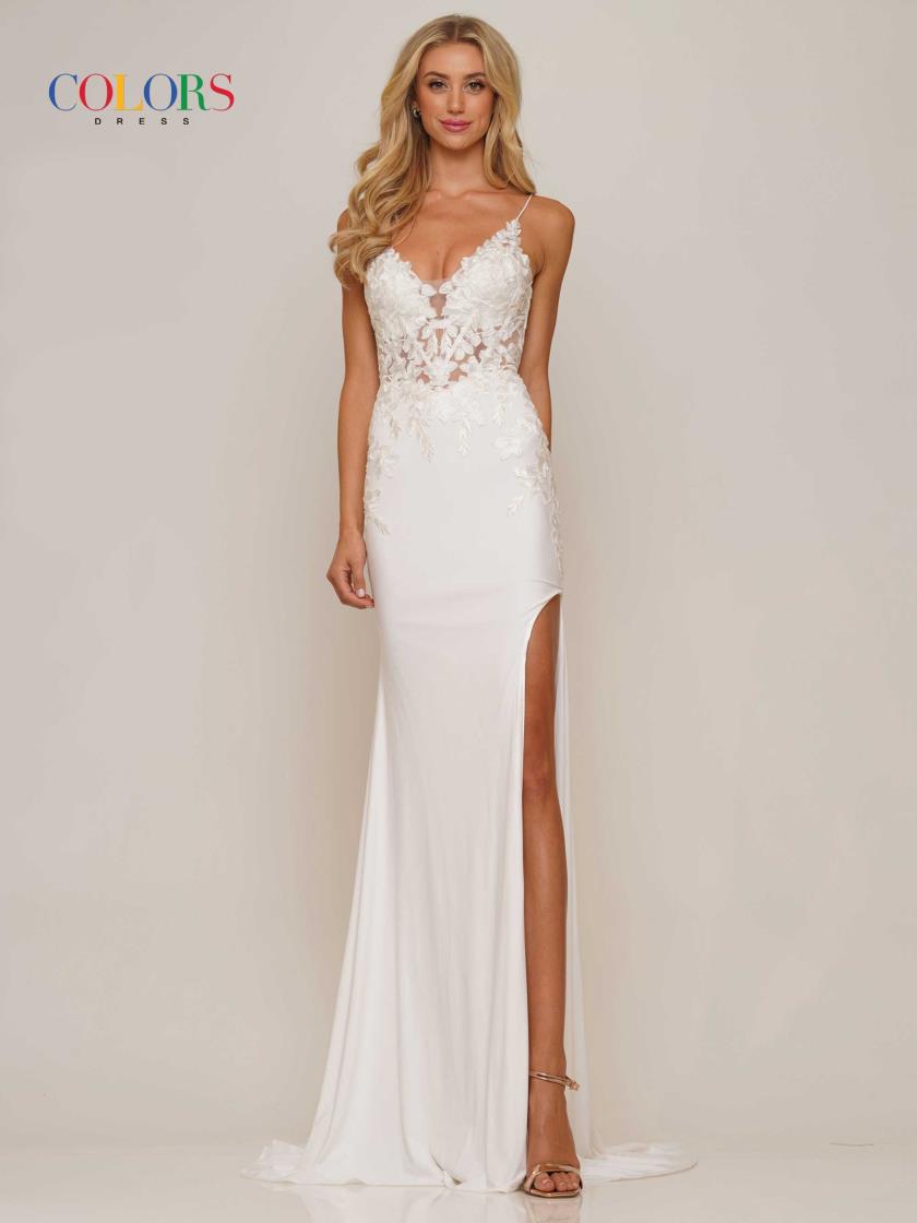 Prom Dresses Long Spaghetti Strap Fitted Prom Dress Off White