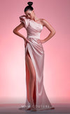 Formal Dresses Pleated Long Formal Mermaid Prom Dress Pink