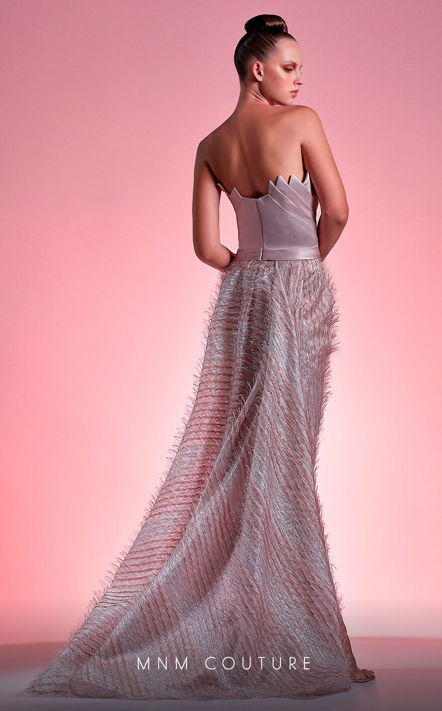 Formal Dresses Long A Line Formal Fringed Overskirt Prom Dress Pink