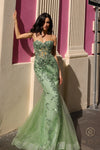 Prom Dresses Long Mermaid Formal Prom Sequin Dress Sage Green