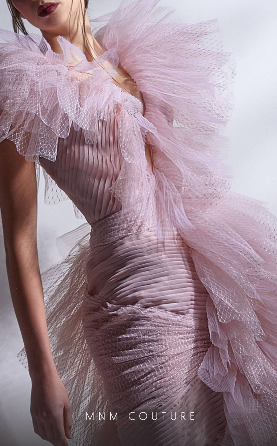 Formal Dresses Long Mermaid Ruffle Formal Evening Dress Pink