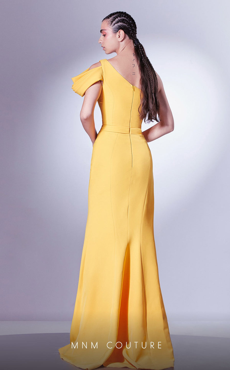 Formal Dresses Pleated Formal Long Mermaid Fit Evening prom Dress Yellow