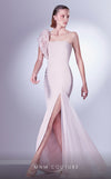 Formal Dresses Long Evening Gown Ruffle Slit Formal Dress  Pink