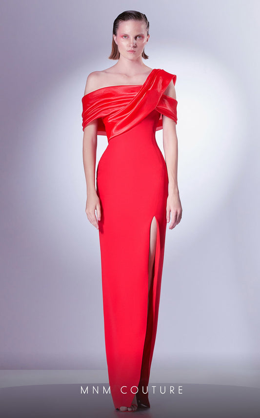 Formal Dresses Long Fitted Slit Formal Dress Red