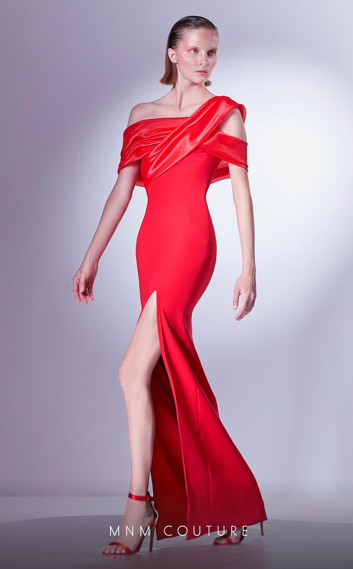Formal Dresses Long Fitted Slit Formal Dress Red