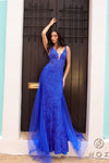 Prom Dresses Formal Prom Long Mermaid Detachable Train Dress Royal Blue