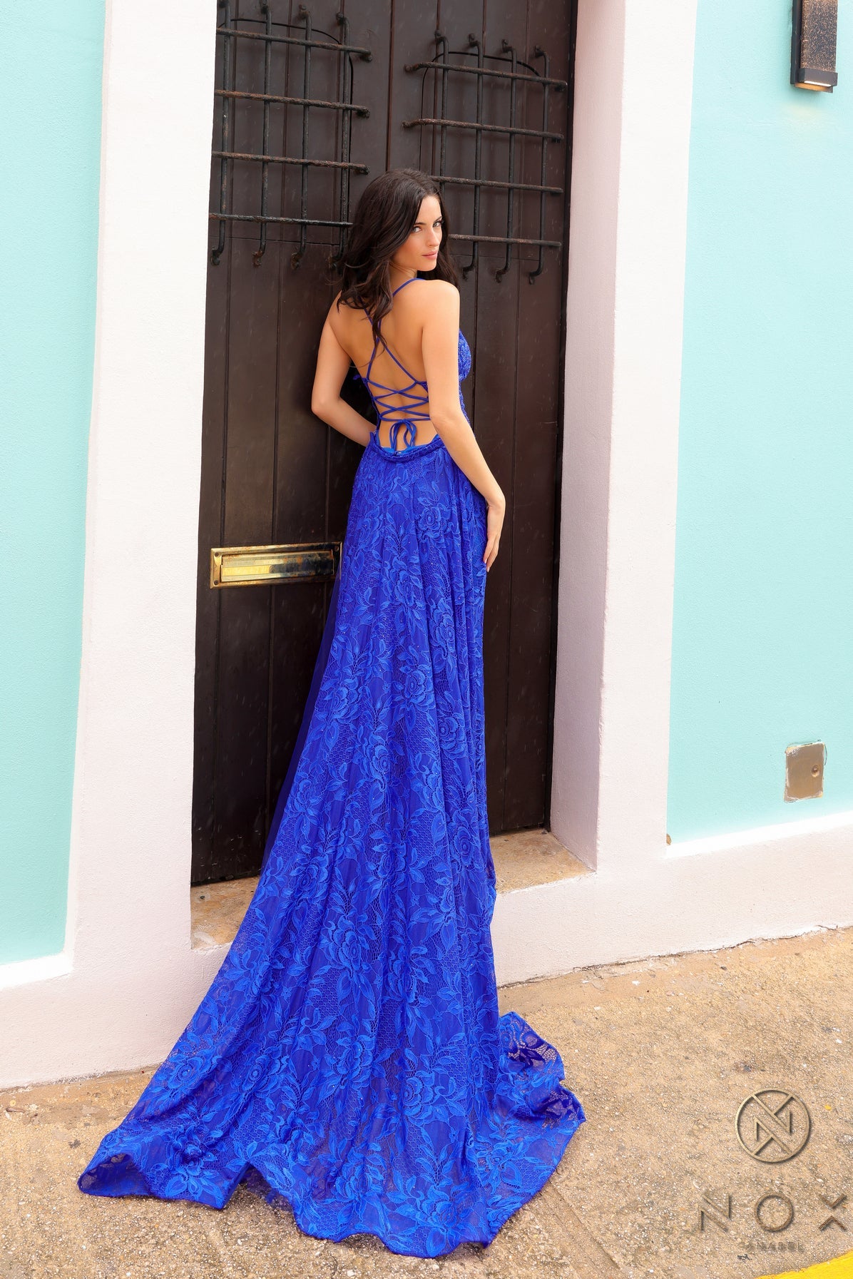 Prom Dresses Formal Prom Long Mermaid Detachable Train Dress Royal Blue