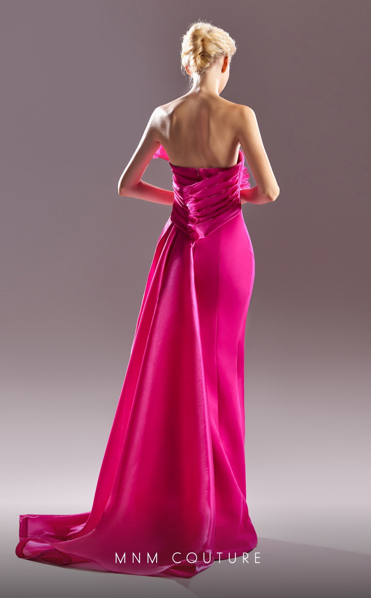 Formal Dresses Fitted Long Slit Formal Evening Dress Fuchsia