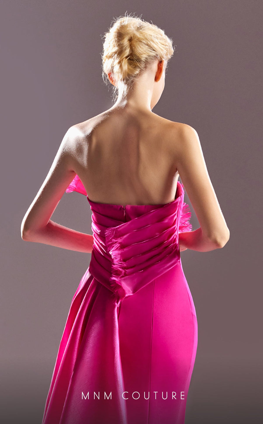 Formal Dresses Fitted Long Slit Formal Evening Dress Fuchsia