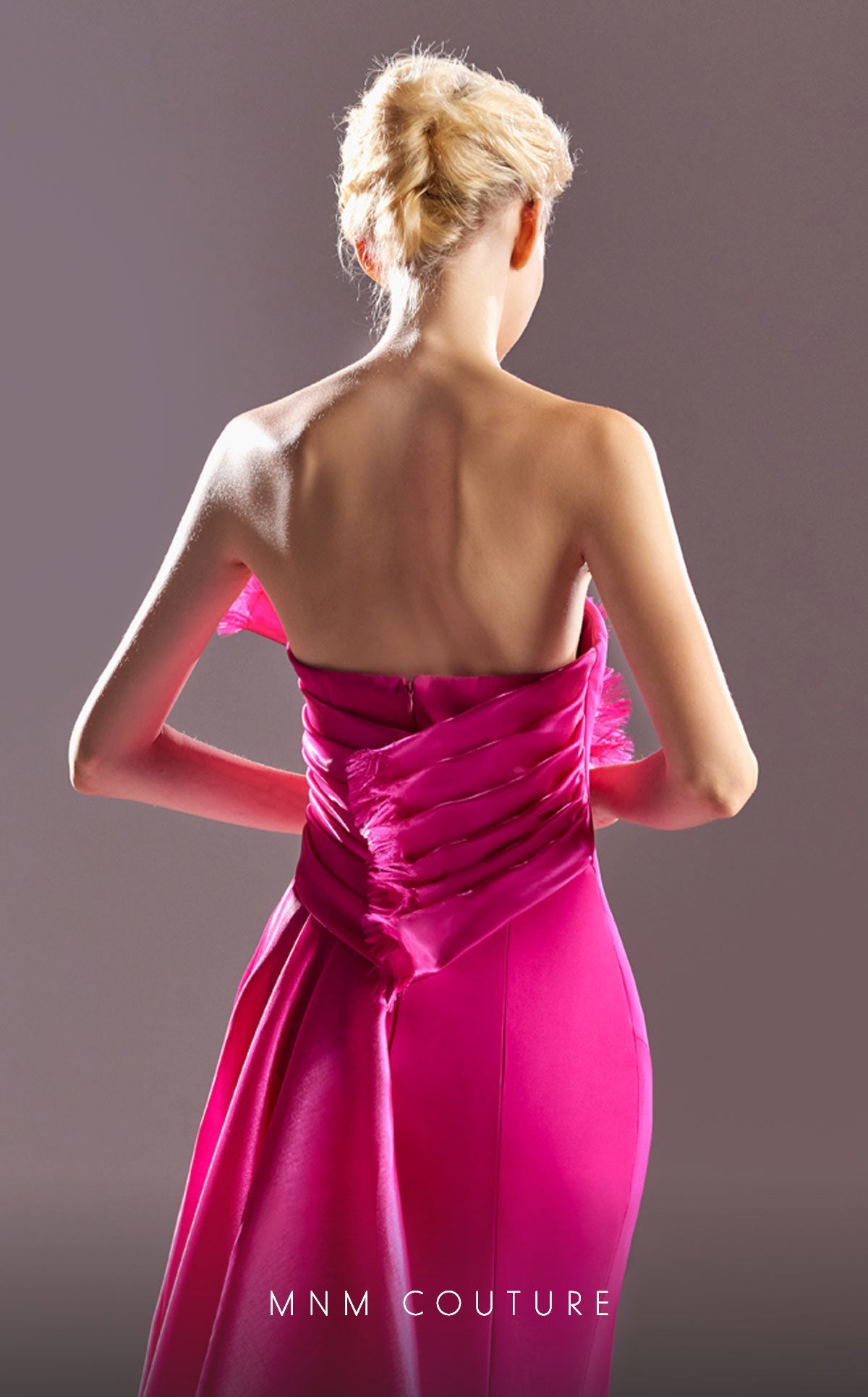 Formal Dresses Fitted Long Slit Formal Evening Dress Fuchsia