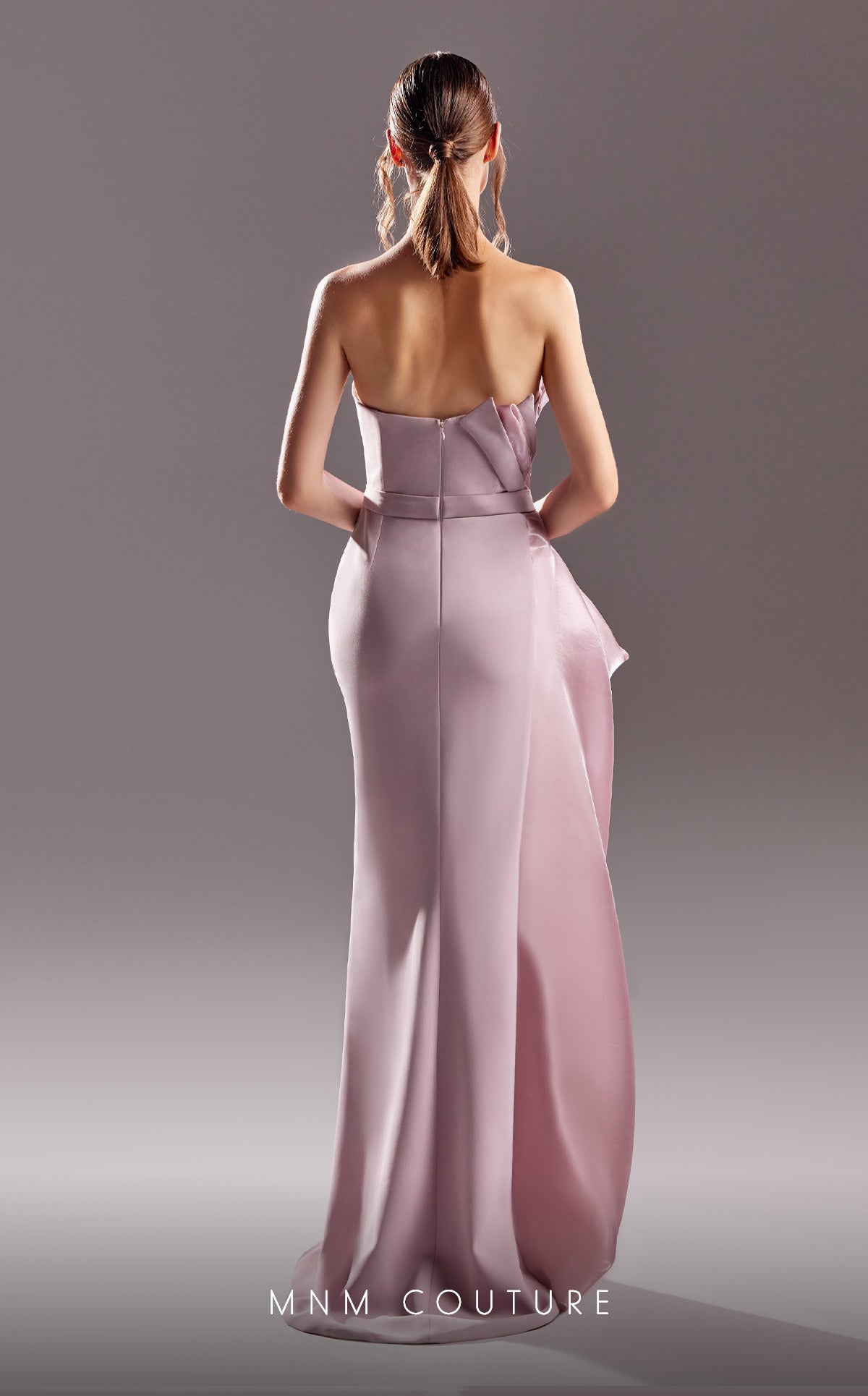 Formal Dresses Long Formal Pleated Slit Evening Dress Pink