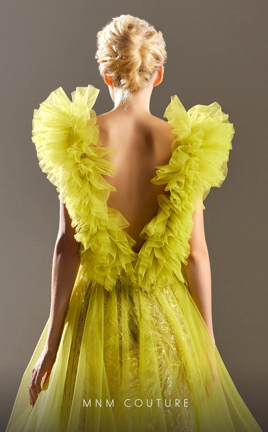Formal Dresses Beaded A Line Ruffle Formal Dress Lime