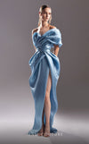 Prom Dresses Long Formal Ruched Pleated Prom Dress Blue