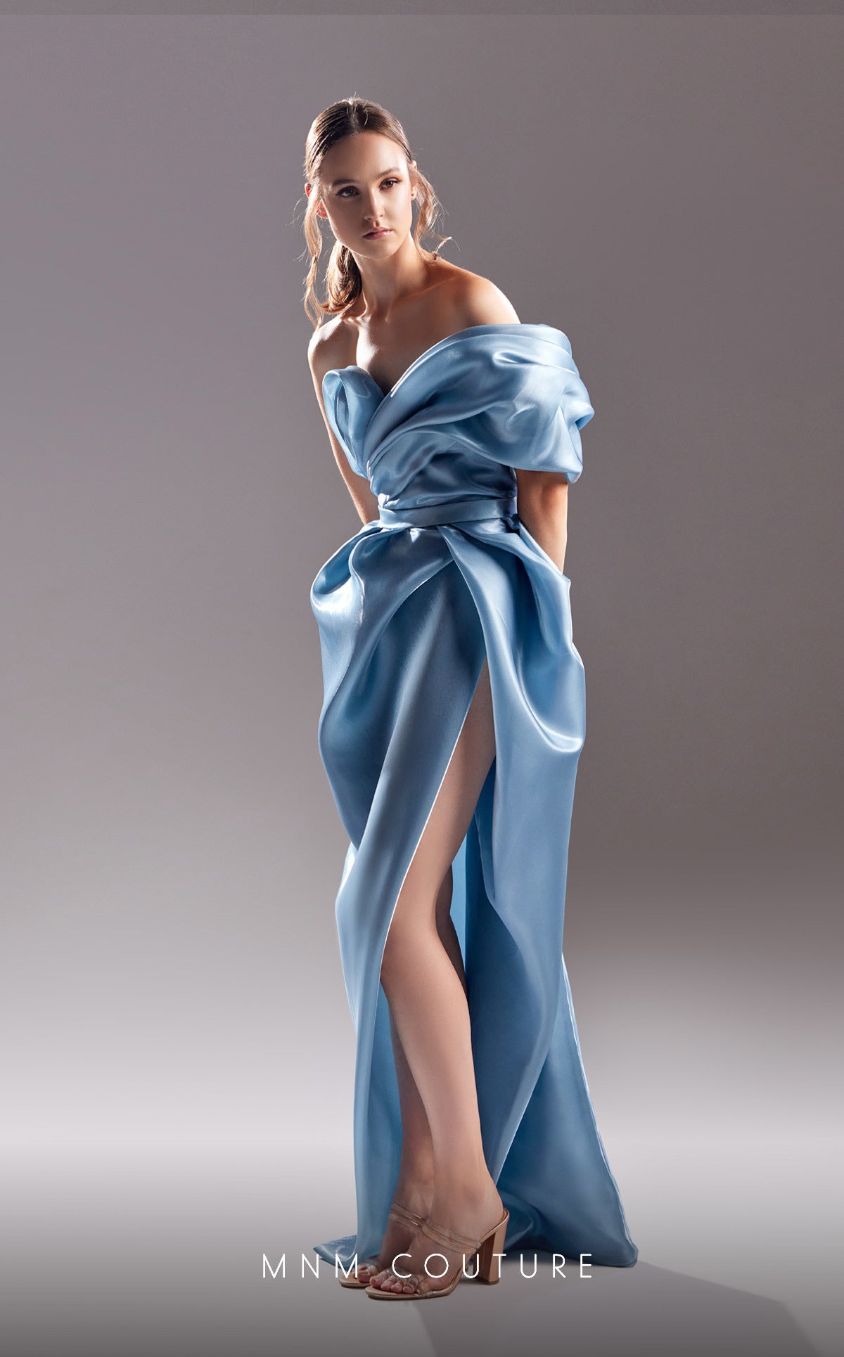 Prom Dresses Long Formal Ruched Pleated Prom Dress Blue