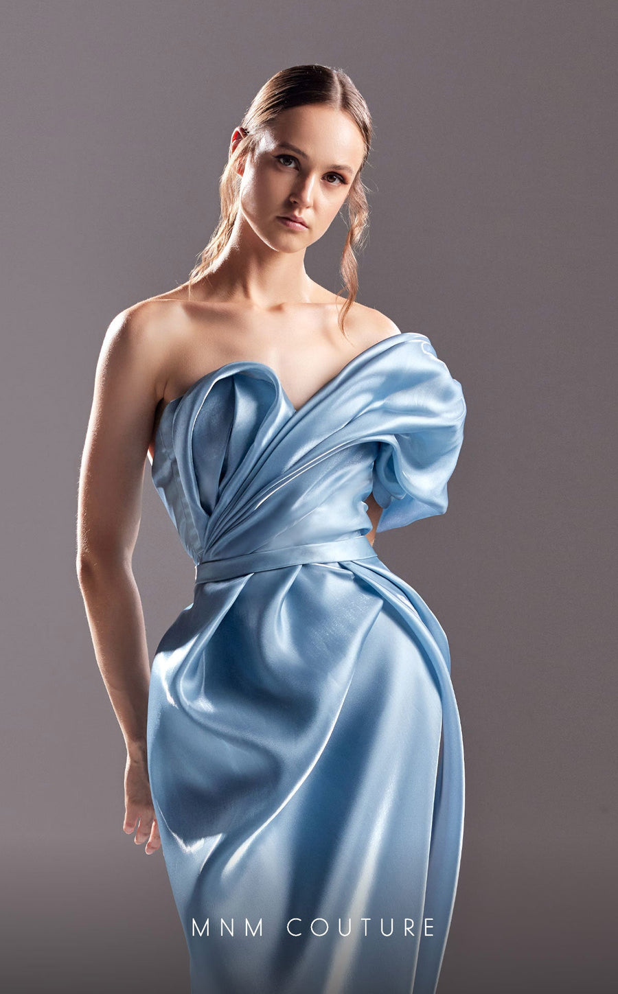 Prom Dresses Long Formal Ruched Pleated Prom Dress Blue