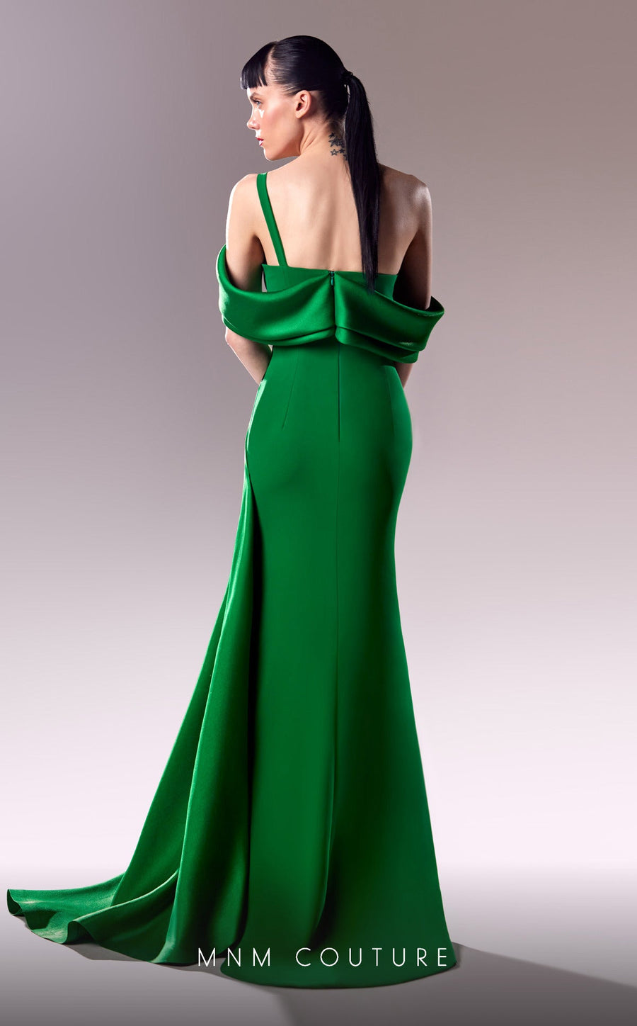 Formal Dresses Long Evening Pleated Slit Formal Dress  Green