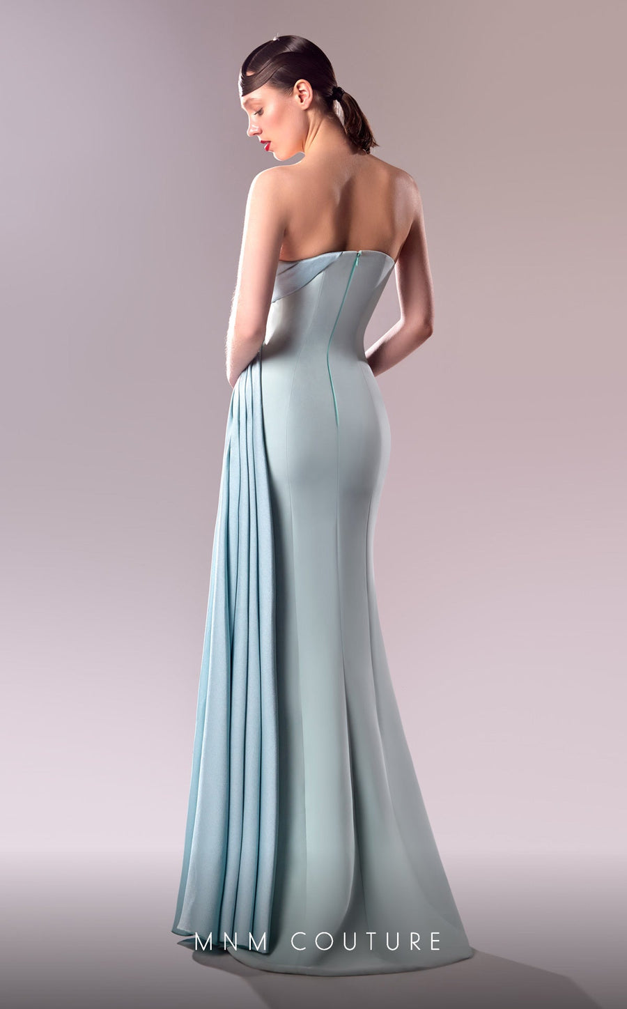 Prom Dresses Fitted Long Formal Overskirt Slit Prom Dress Blue