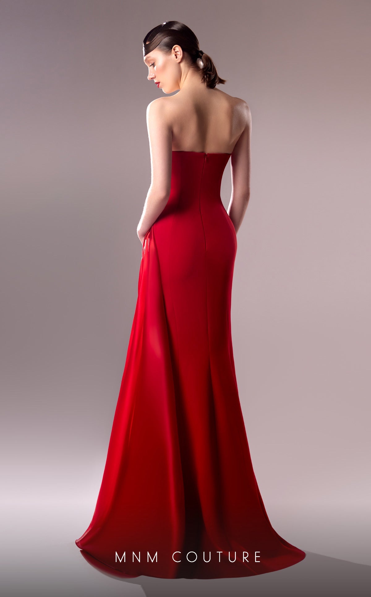 Prom Dresses Fitted Slit Long Mermaid Formal Prom Dres Red