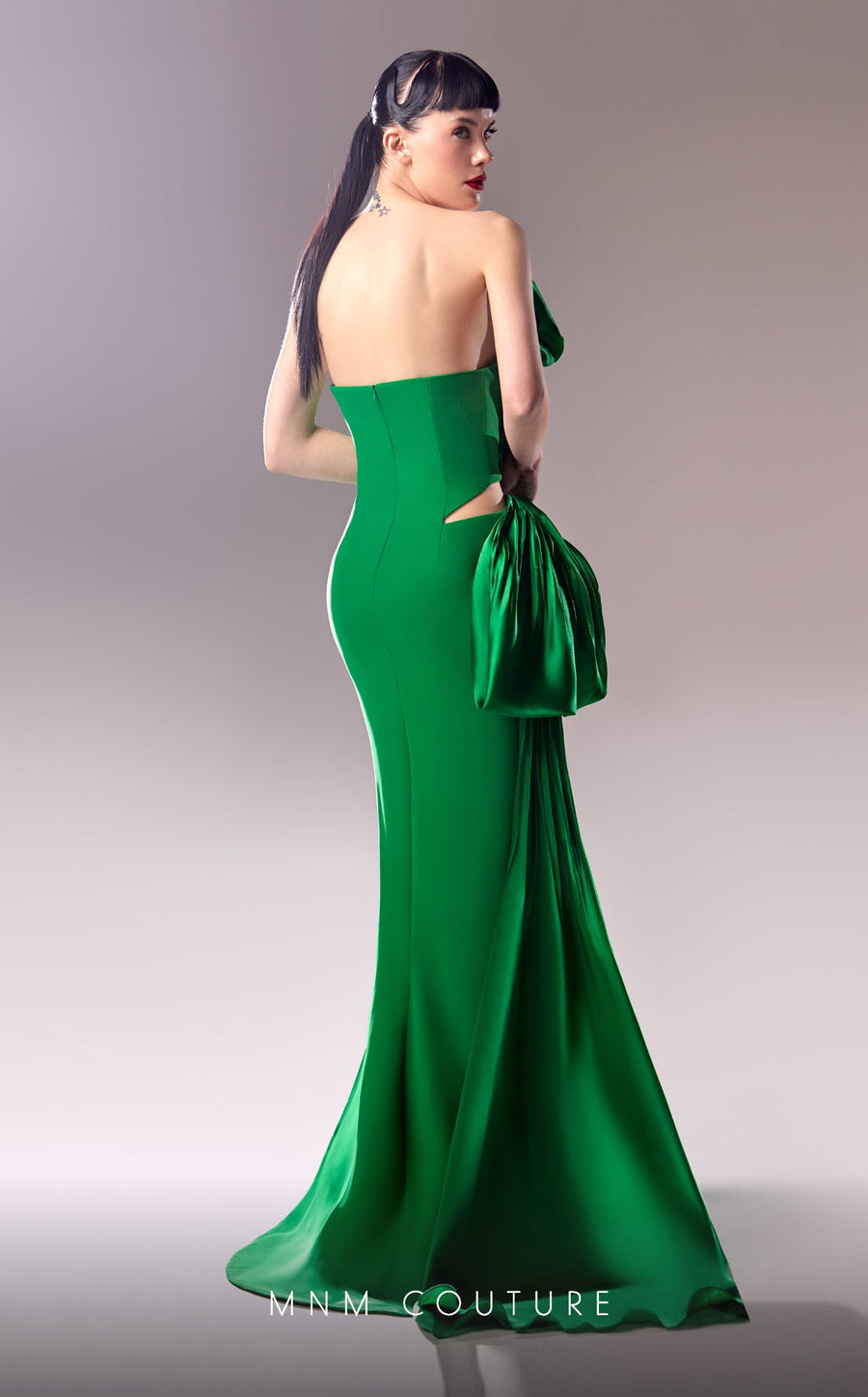 Prom Dresses Ruffle Evening Gown Slit Formal Prom Dress Green